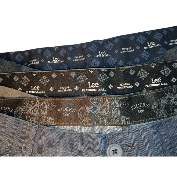 3 Pair Lee Platinum Label & Riders No-Gap Waistband Stretch Denim Size 12 - Picture 9 of 12